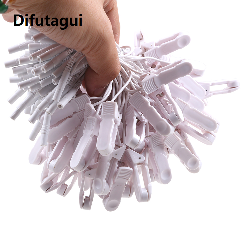 Difutagui High Quality Ear Clip Electrode Wire Digital TENS Massager Electrode Lead Connecting Cables with Ear Clips Sleeping Massager Wires