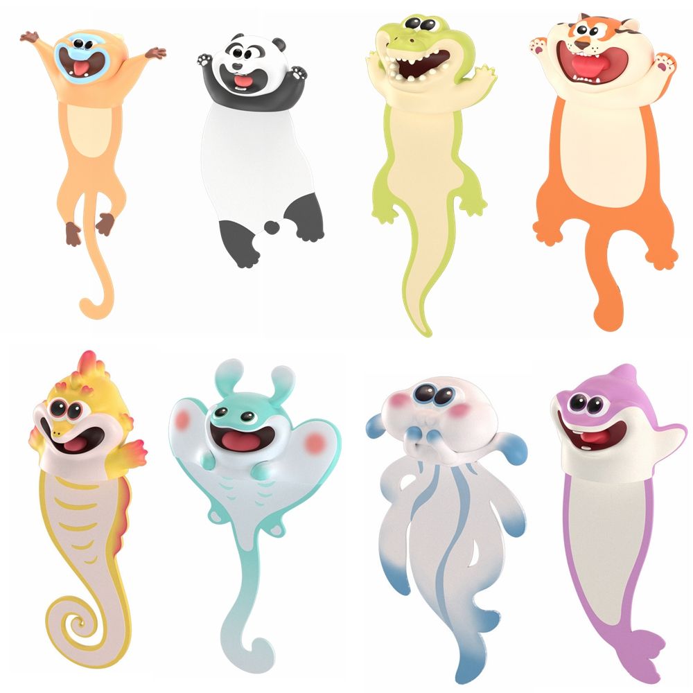 Newest Cartoons Series Animal Marker School Supplies Office Indexes Reading Labels Learning Gift 3D Bookmarks Book Mark