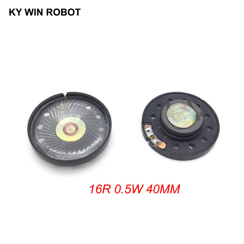 2pcs New Ultra-thin speaker Doorbell horn Toy-car horn 16 ohms 0.5 watt 0.5W 16R speaker Diameter 40MM 4CM thickness 10MM