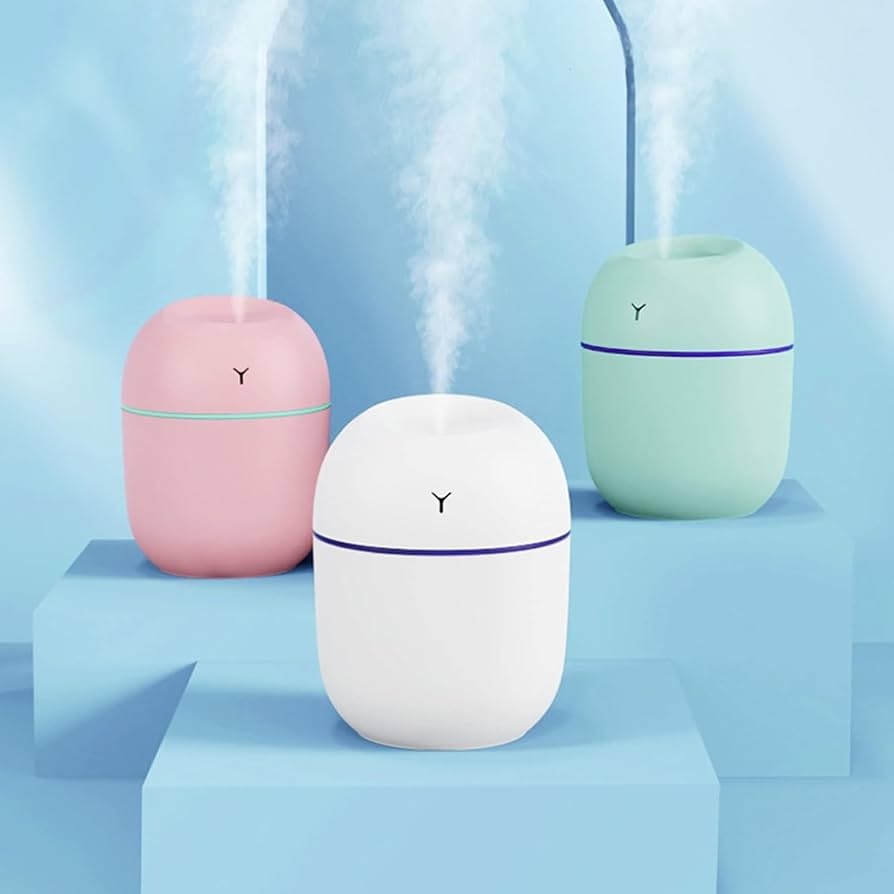 200Ml Mini Humidifier Portable Small Cool Mist Humidifier USB Personal Desktop Vaporizer Night Light Function