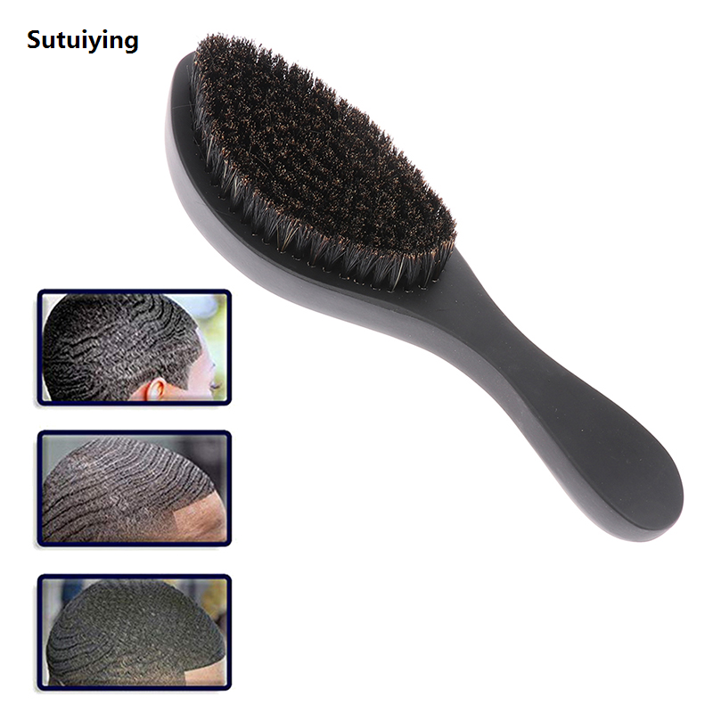 Sutuiying Curved Soft Boar Bristle Wave Hair Brush 2025 New Wooden Handle Premium Magic Wave Brush