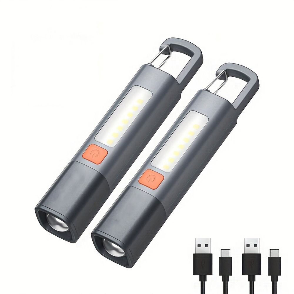 Camping Lantern USB Rechargeable LED Torch Light Waterproof SD1023 LED COB Flashlight Zoomable Lock XPE Bright Flashlight Camping