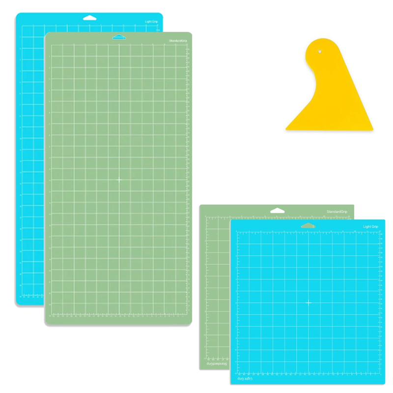 NAMUNY Cutting Mats 4 Pack Cutting Mats 12x12 & 12x24, Cutting Mats for Vinyl (Standard Grip, Light Grip)