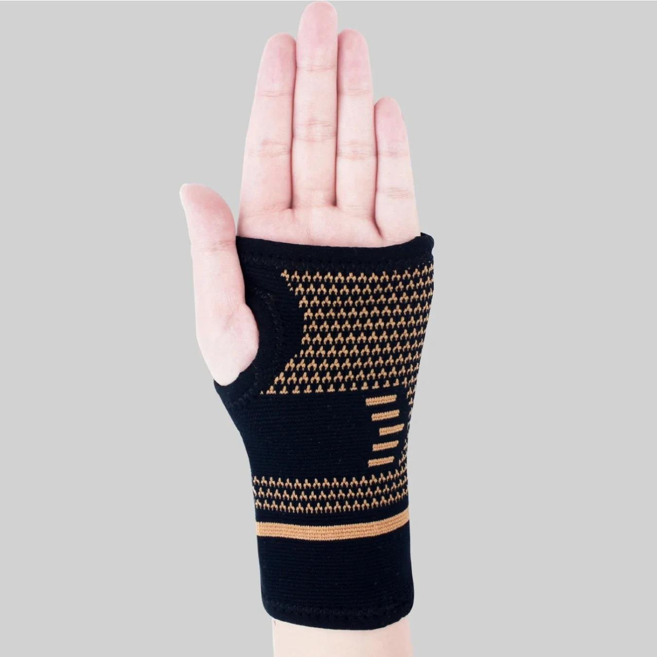 Wenefang Fashion 1PCS Compression Wrist Brace with Pressure Belt Hand Protection Wristband Knitting Pressurized Wrist Palm Brace Bandage Support