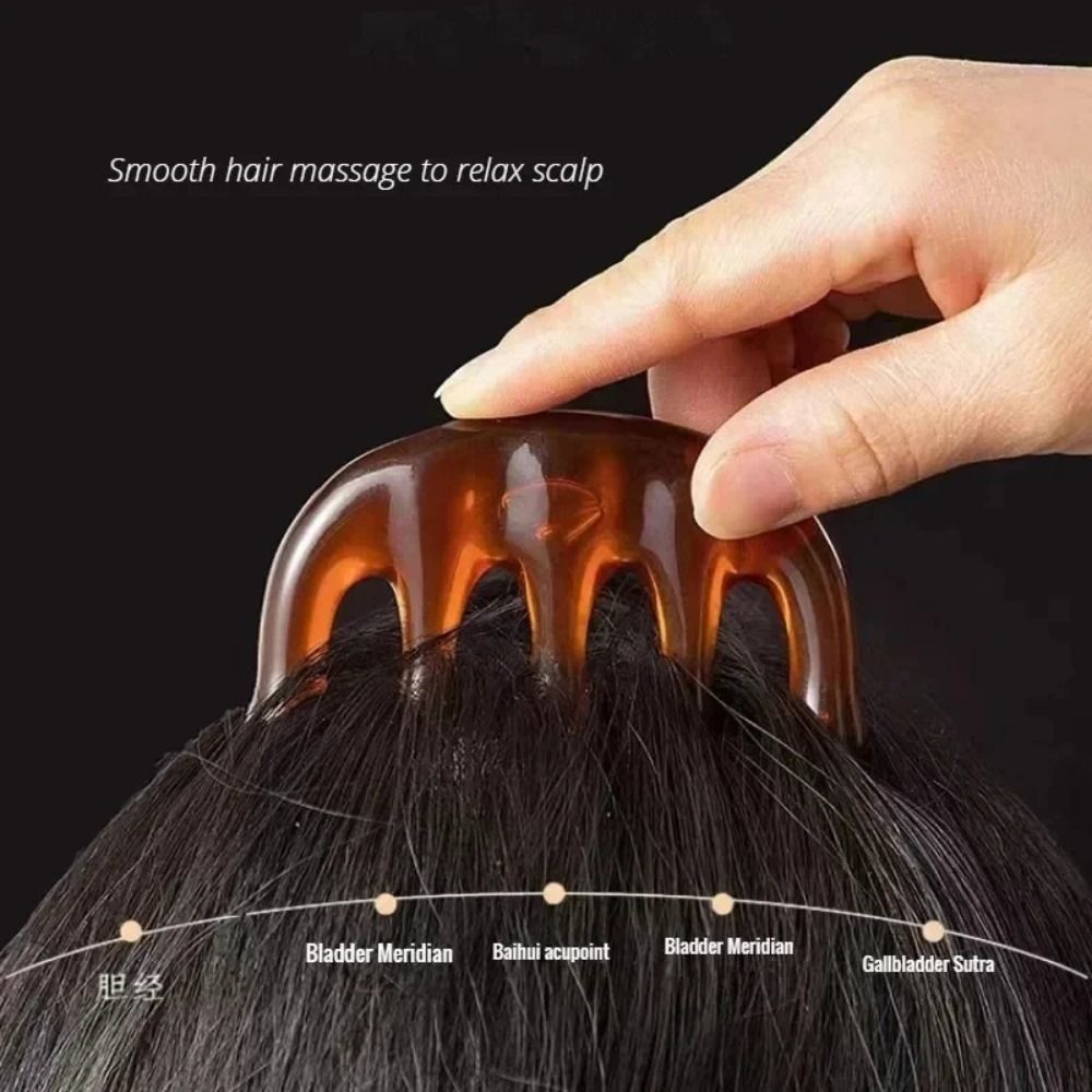 New Scalp Relaxation Massage Comb Face Lifting Multi-functional Eye SPA Massage Plate Massage Facial Resin Scraper Tool Women