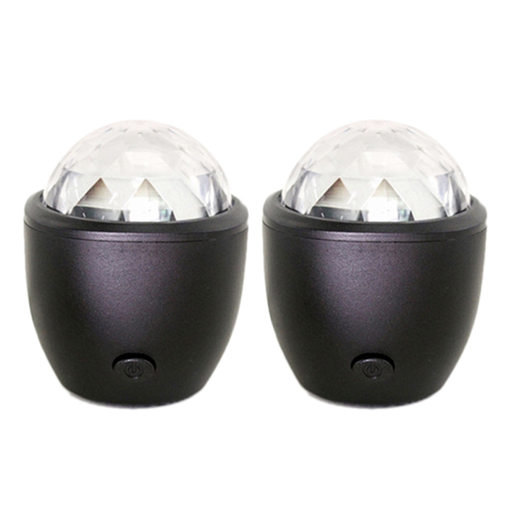 fasdaga 2X USB Crystal Magic Ball Flash DJ Lights Disco Ball Stage Projector Lights Mini LED Voice Activated