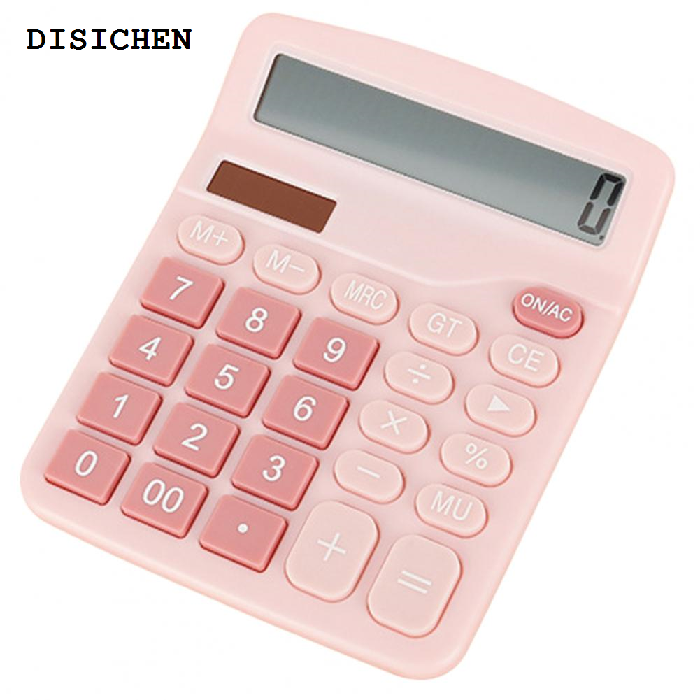 DISICHEN Original Mini Calculator Clear Screen Display Buttons Non-breakable Desktop Calculator Office