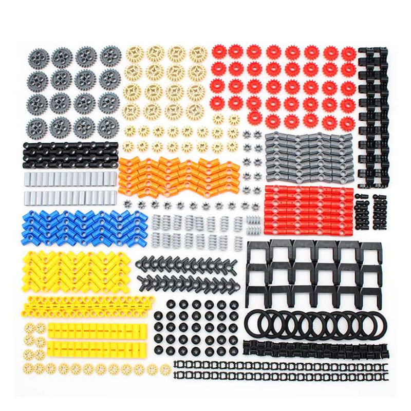 (GGBR)-579PCS Bulk Technical Parts Liftarm Bricks Set Axle Connector Gear Tank Link Chain Tracks 3711 57518 Building Blocks
