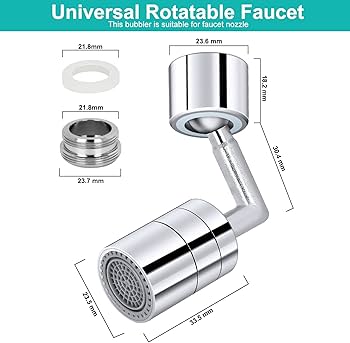 720 Degree Angle Swivel Faucet Sprayer Attachment, Water Saving Bathroom Splash Filter Faucet Aerator for Face Washing, Gargle and Eye Flushing