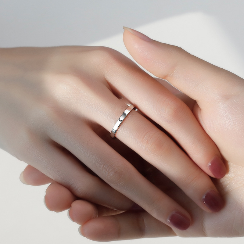 【New Arrivals】Star and Moon Couple Ring Female Male Couple Ring A Pair of Niche Design Simple Gift for Girls Valentine's Day for Girlfriend