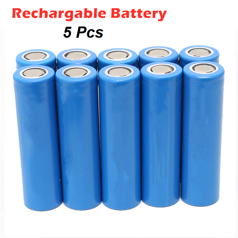 5 Pcs Rechargeable Battery 1200mAh Lithium Ion Battery 1200mAh Lithium Ion 3.7V Rechargeable Lithium Battery Charging Voltage