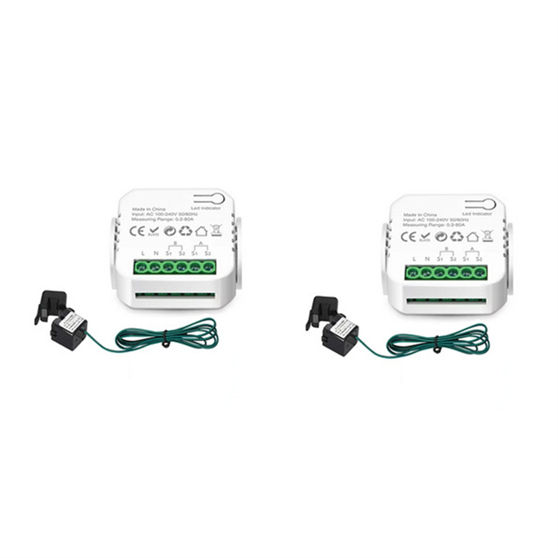 Tuya 80A Smart Meter Digital Energy Meter Current Transformer Solar PV Production Consumption Monitor
