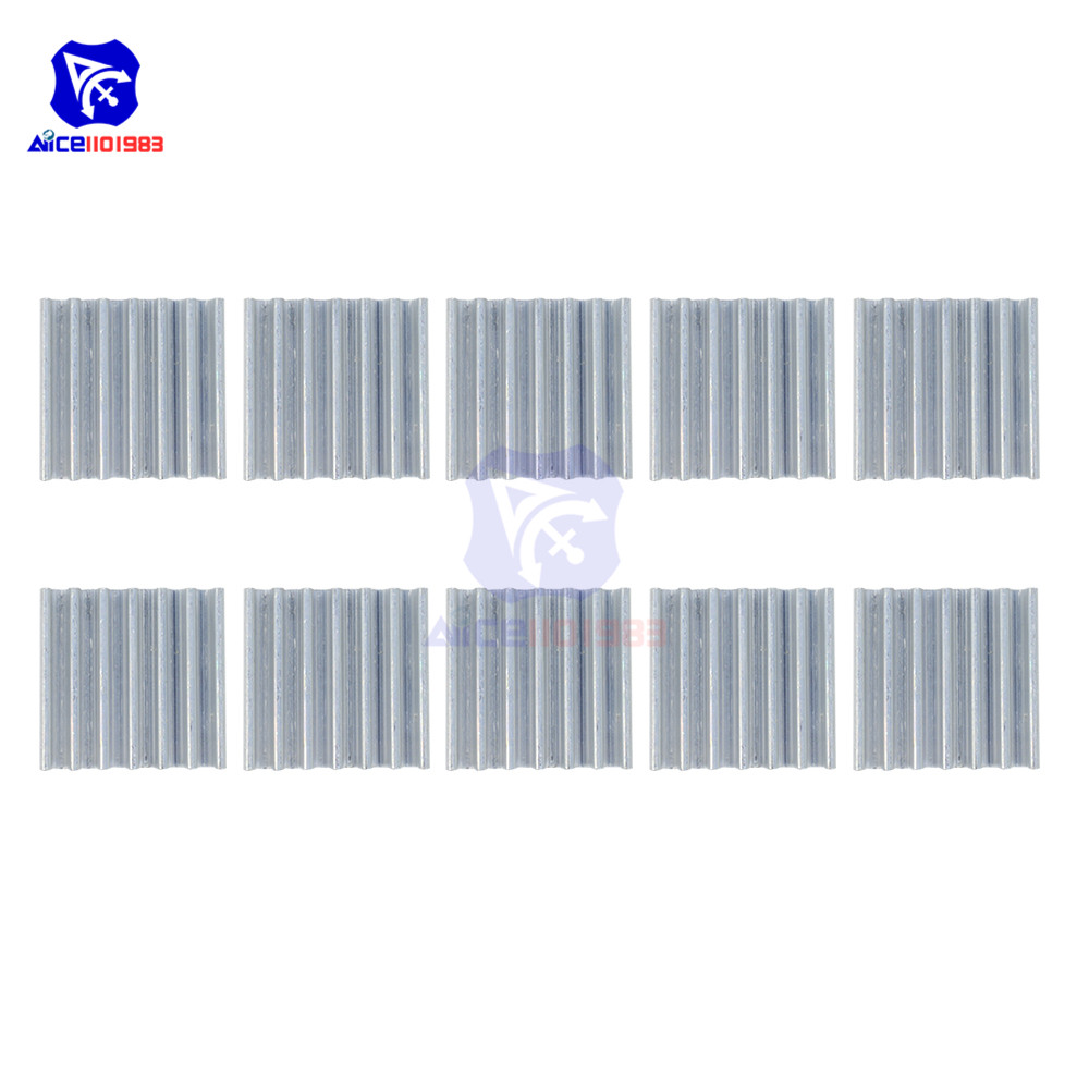 diymore 10PCS/Lot Aluminum Heat Sink High Quality 14x14x6mm Heatsink for Arduino Raspberry Pi IC Chips