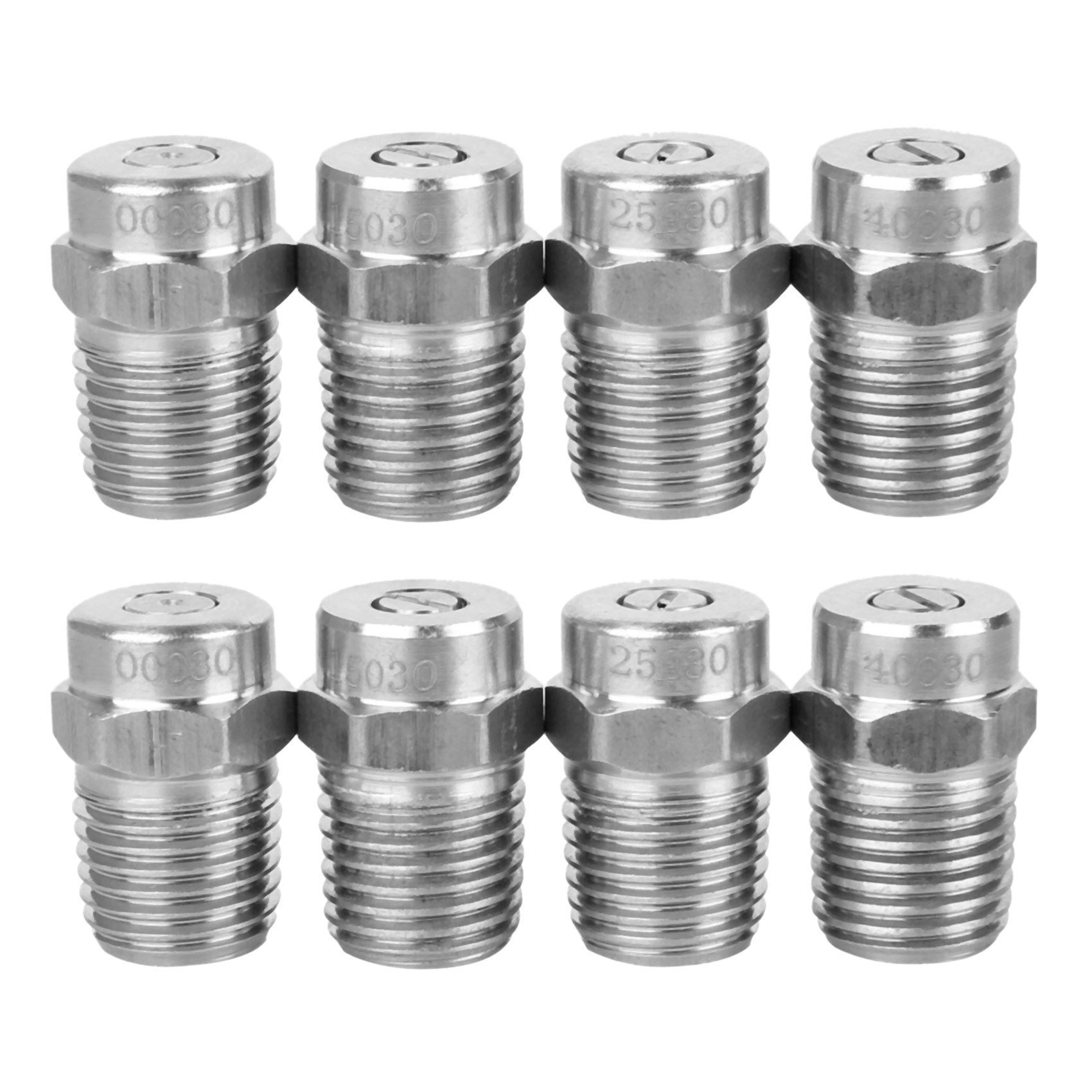 fasdaga Pressure Washer Cleaner Nozzle, Thread Type Nozzle, 4000Psi, 1/4Inch Male Npt, 8 Packs,0,15,25,40 Degrees