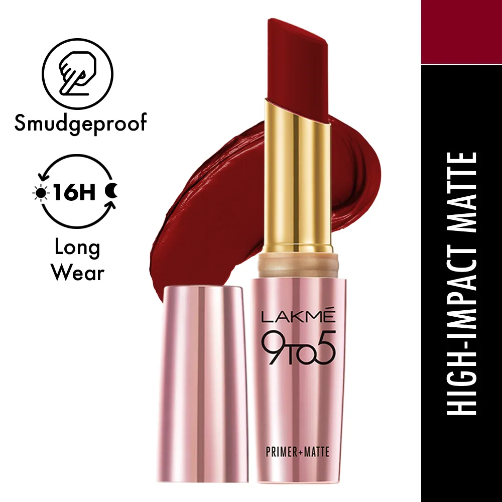 Lakme 9 To 5 Primer+Matte Burgundy Passion Lipsticks MR13 - (3.6gm)