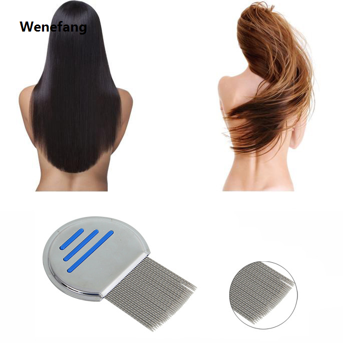 Wenefang Fashion 1pcs High Quality Terminator Lice Comb Nit Free Kids Hair Rid Headlice Stainless Steel Metal Teeth Remove Nit Brush