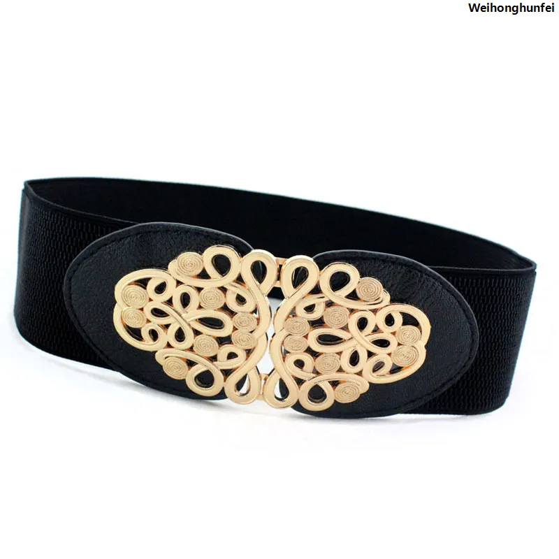 WeihonghunfeiFifty percent discount Bing Women's elastic elastic waistband, black belt, versatile elastic embellished wide belt, choose from one of 20 pieces