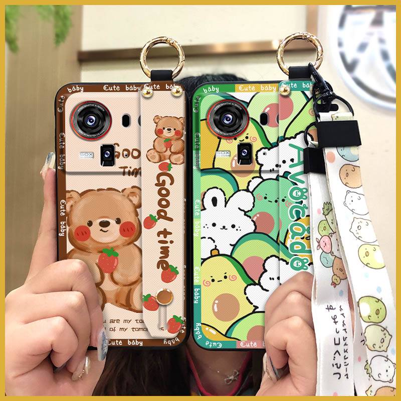Back Cover Durable Phone Case For ZTE Nubia Z80 Ultra/Z2577 Ring Anti-knock Waterproof Lanyard Cartoon Dirt-resistant