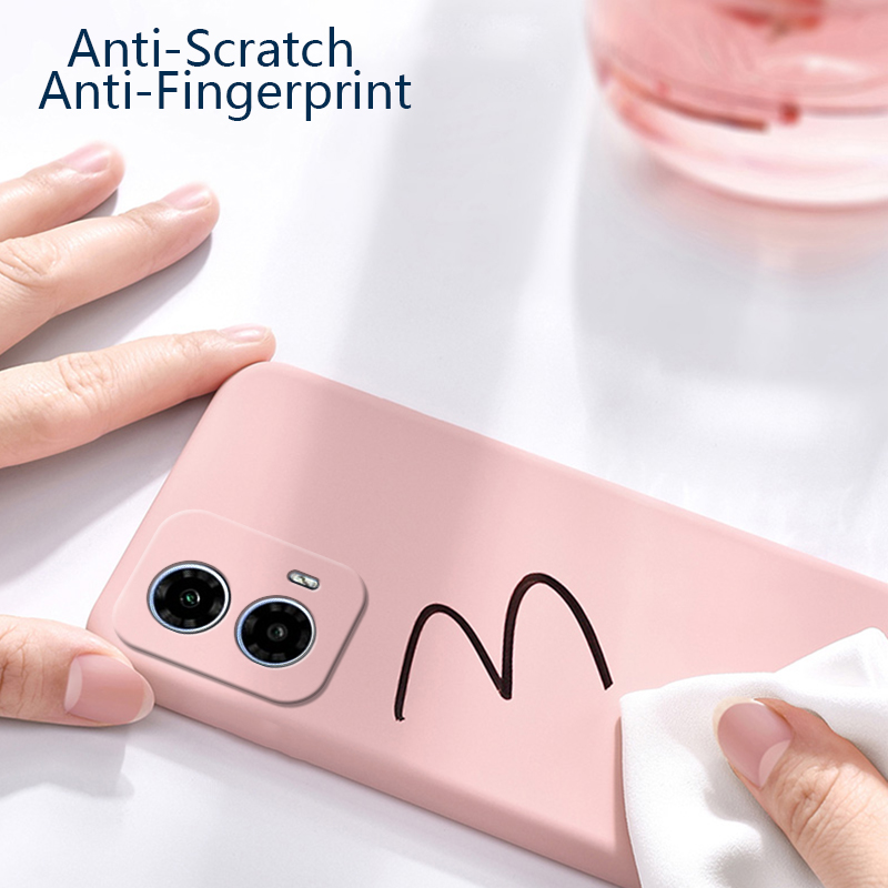 Sroof For Motorola Moto G34 Liquid Silicone Macaron Candy Color TPU Falling and shockproof Soft Phone Case Shell Protector Back Cover