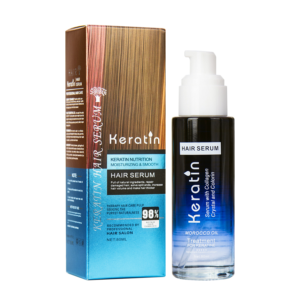 Keratin Hair Serum Moisturizing And Smooth Morocco Oil 80ml