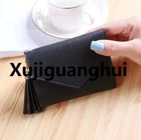 Xujiguanghui 【Alizeker Mall】2022 New Female s Fashion Fastener PU LeaLuxury ther s Luxury Designer Women Purse Bag Short Coin Ladies