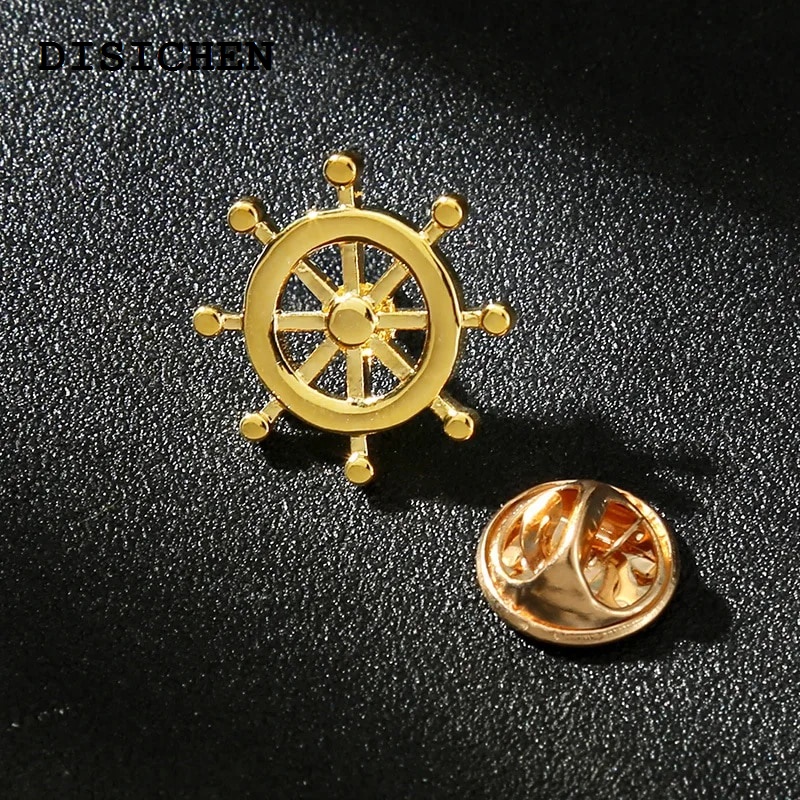 DISICHEN Portable New specials High-end Anchor Rudder Men's Cufflinks Personality Business French Shirts Cuff links Tie Clip Lapel Pin Navy Style Gifts for Men