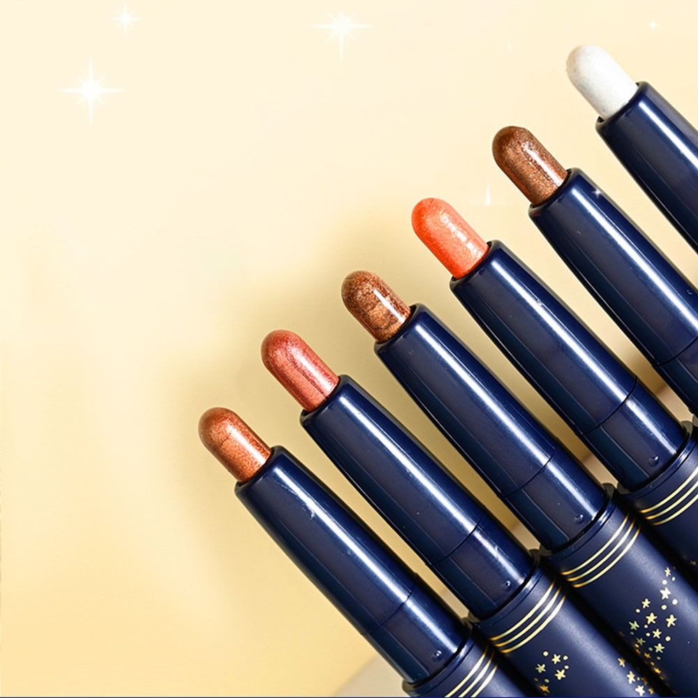Waterproof Double Headed Eye Shadow Stick New Creamy Texture Shadow Eye Makeup Tool Shining Brush Eye Shadow Brush Women