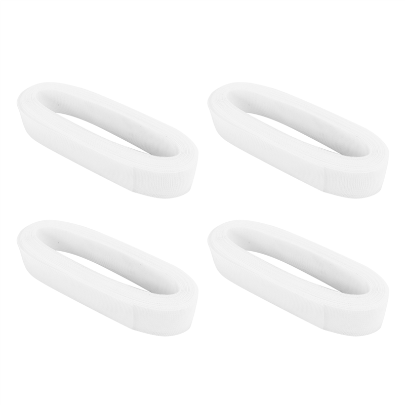 ARELENE 4pcs 50mm 50Yards Flat Stiff Plain Hard Crinoline Horsehair Mesh Braid for Wedding Dress/Hat Sewing Accessories-White