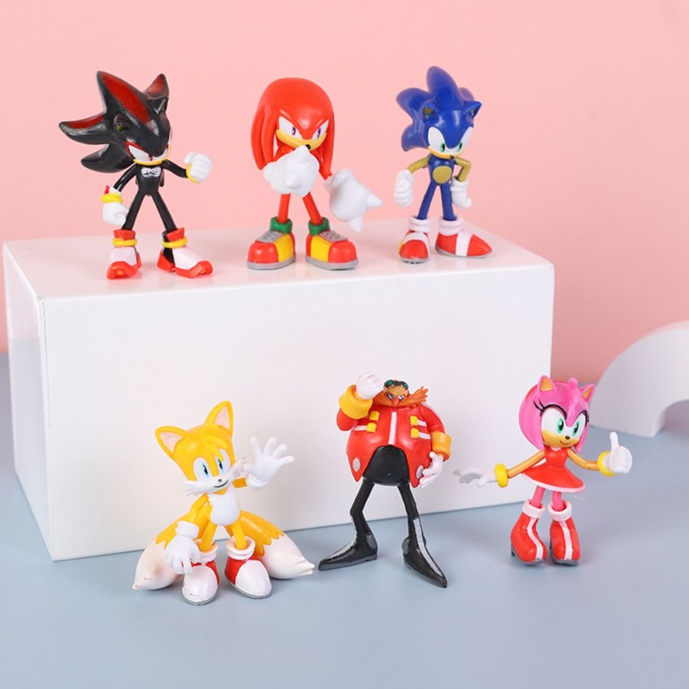 Fashion 6 Style Cartoon Figure Model Cute Kawaii Animal Toys PVC Tide Play Figures Doll