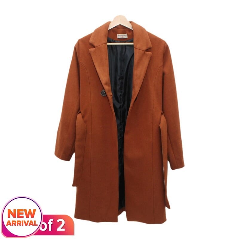 Brown Long Coat For Women Set Of 2
