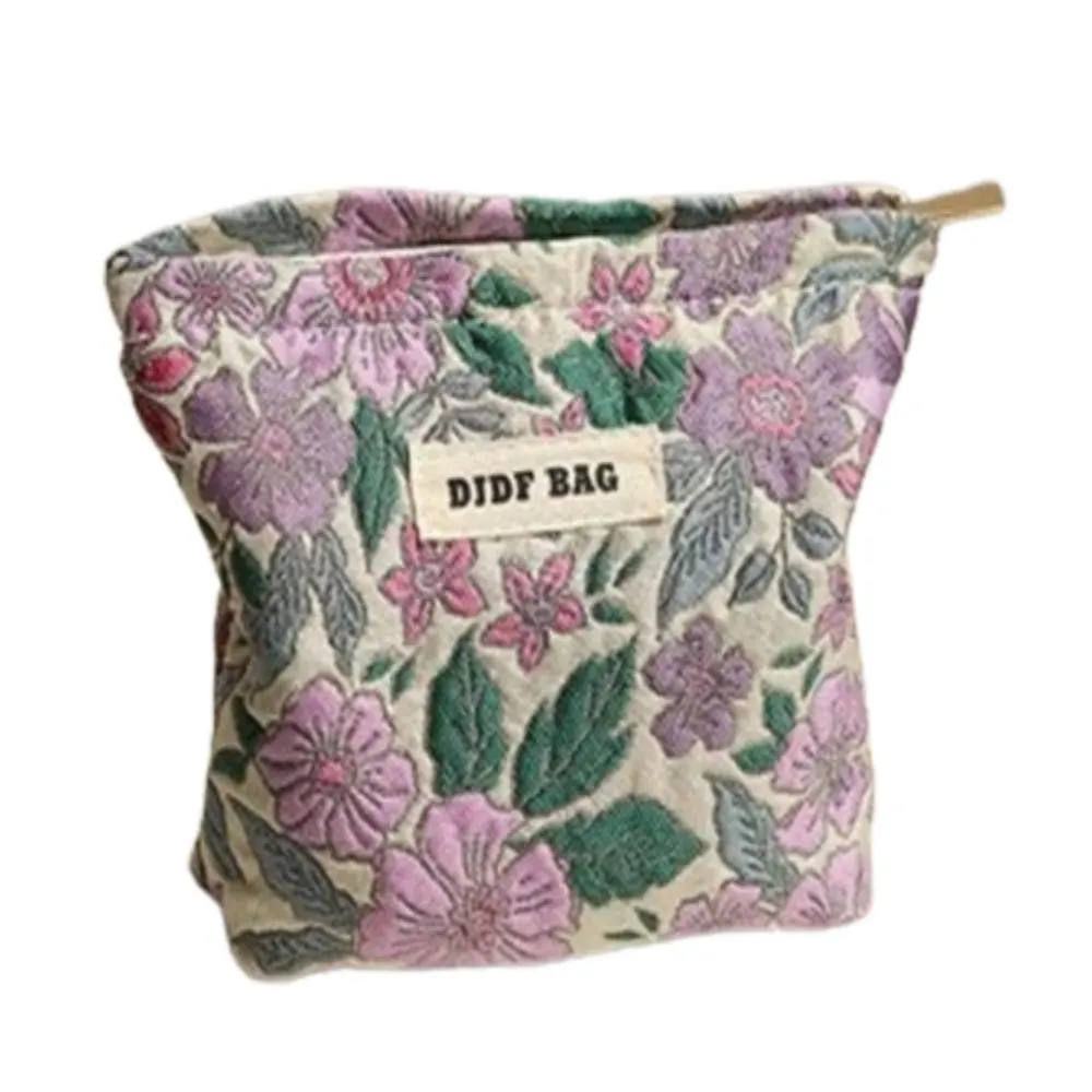 Coin Purse Portable Women's Makeup Bag Large Capacity Embroidery Clutch Bag with Zipper Colorful Toiletry Bag Washbag - image 1