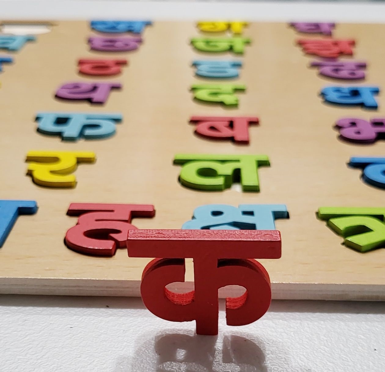 Nepali Alphabet Puzzle - Educational Learning Blocks Board for Preschool Boys & Girls (2.5+ Years)