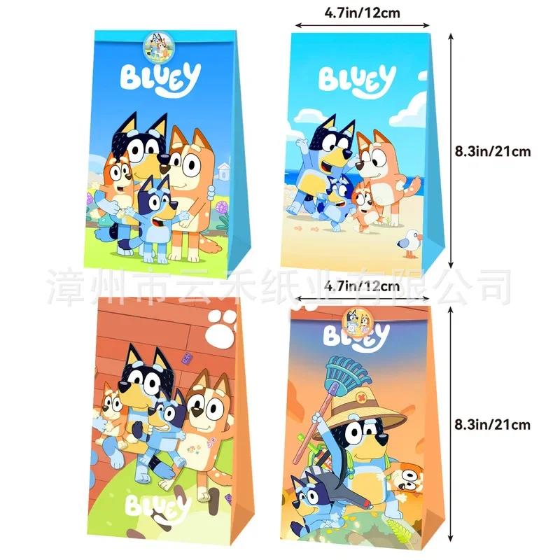 HOT 2024 New Anime Surrounding Bluey Creative Cute Candy Gift Bag Birthday Party Candy Popcorn Festival Gift Packaging Paper Bag