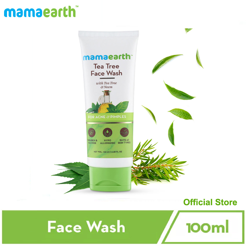 Mama.Earth Tea Tree Natural Face Wash for Acne & Pimples Wash - 100 ml
