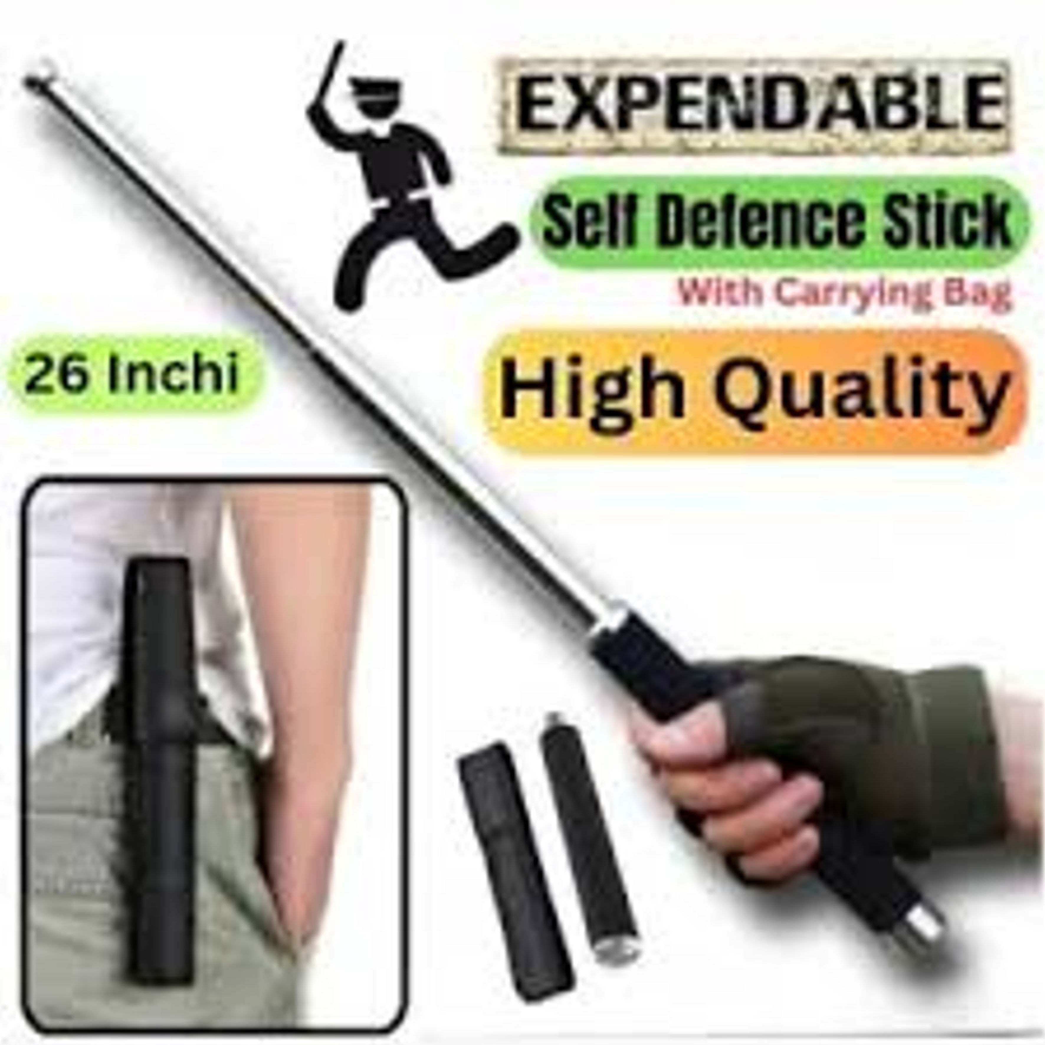 Multi-functional Trekking Pole Emergency Escape Tool Expandable 26 Inch By Jay Durga Collection