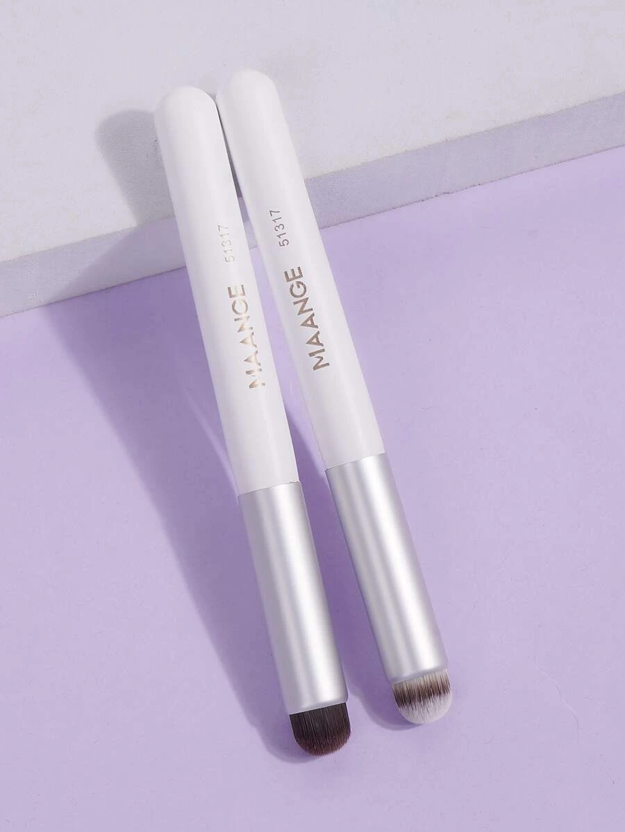 MAANGE 2pcs Professional Lip Brush Nylon Fiber Round Lip Makeup Brush MAG51317BY