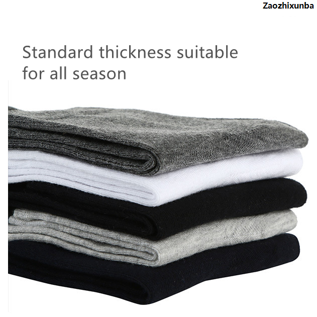NEW ZaozhixunbaMen Socks Cotton Breathable Short Boat Socks Male Casual Soft Comfy Socks Solid Color Black Gray White Stockings High Quality