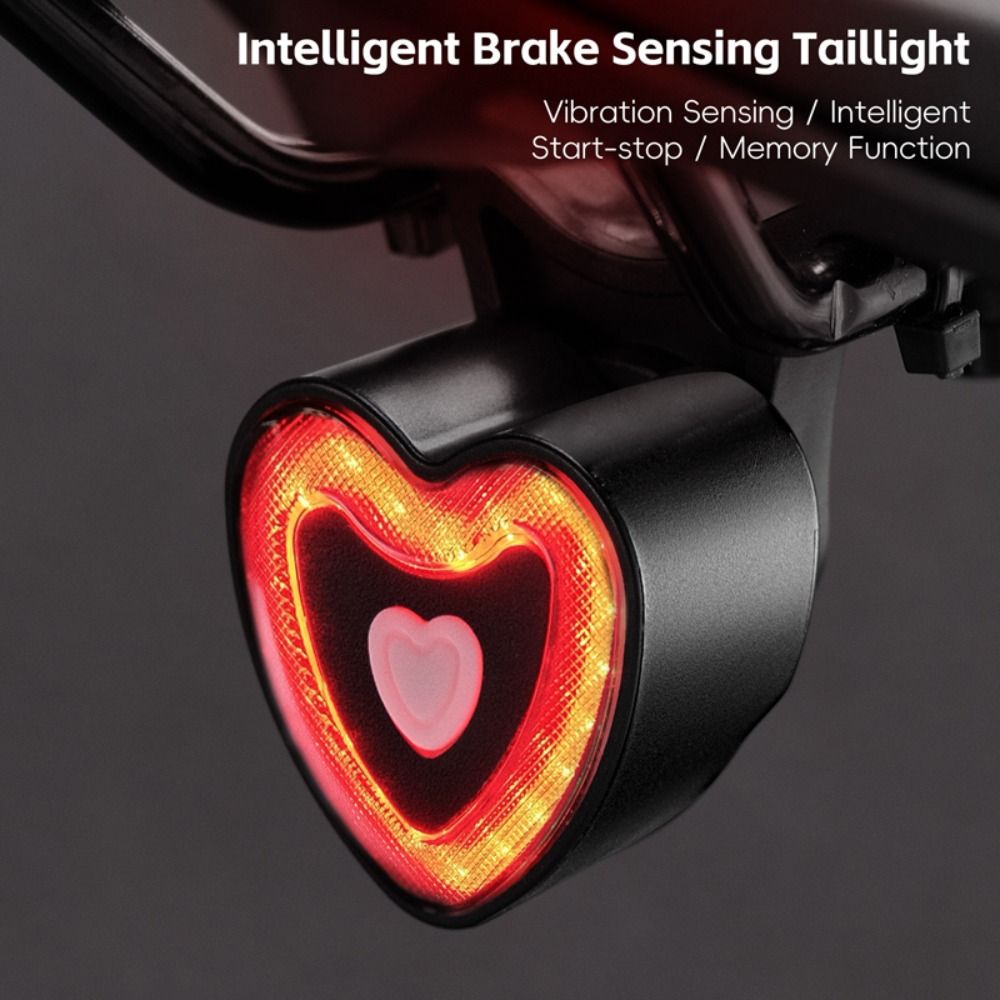 2025 NEW Smart Bicycle Rear Light Auto Brake Sensing Tail Light Waterproof Type-C Bike Taillight MTB Road Cycling Flashlight Bike light