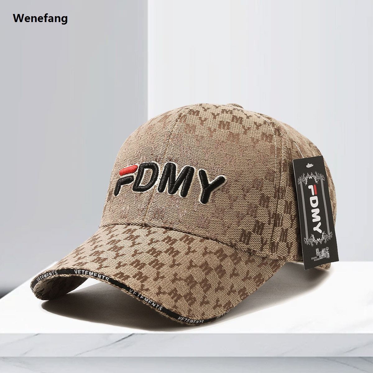 Wenefang Letter Embroidered Baseball Cap Ladies Spring and Summer Outdoor Portable Sunscreen Unisex Fdmy Hat Sports Casual Men's Hip-Hop Hat