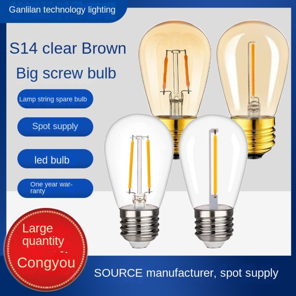 hot 1W 2W Crystal Light Bulb Warm White Incandescent Candle Bulb Light 2700K 27 LED Bulb 2700K White Light