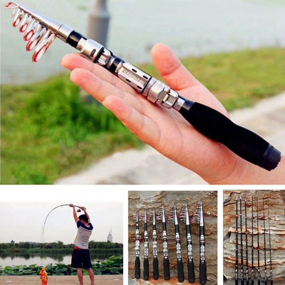 1.0-2.1M Telescopic Equipment Hard Carbon Fishing Rod Sea Pole Rods Fish Tackle Tool