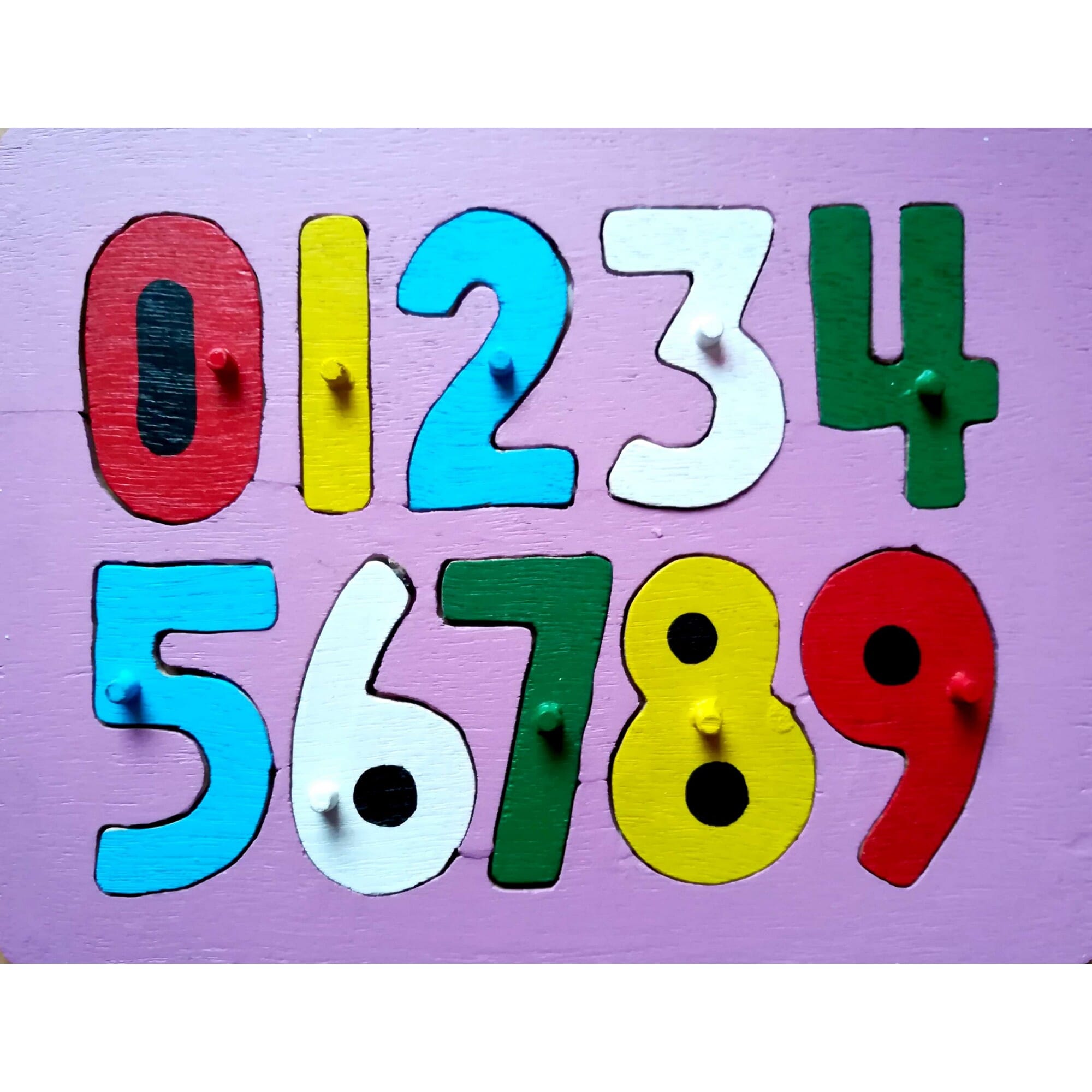 1 2 3 English Number Wooden Board Puzzles
