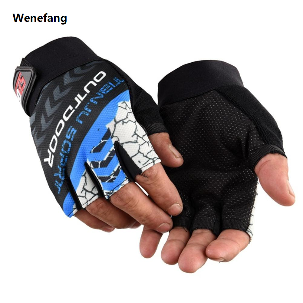Glove yoga fishing half finger nylon 1 pair glove men's and women's mountain bike fitness non-slip