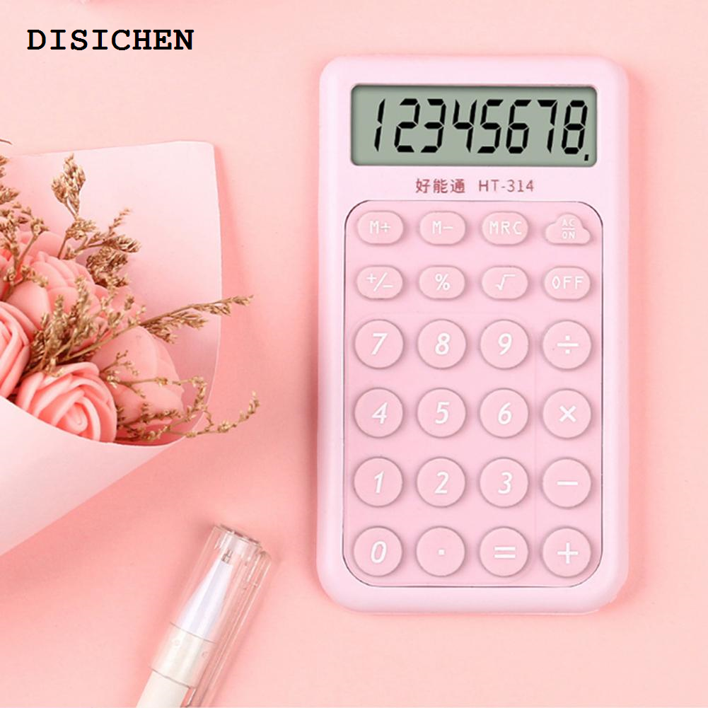 DISICHEN Original Office Calculator Accurate 8-digit Lcd Display Small Digital Desktop Calculator with Ergonomic Buttons Pocket Size for Efficient