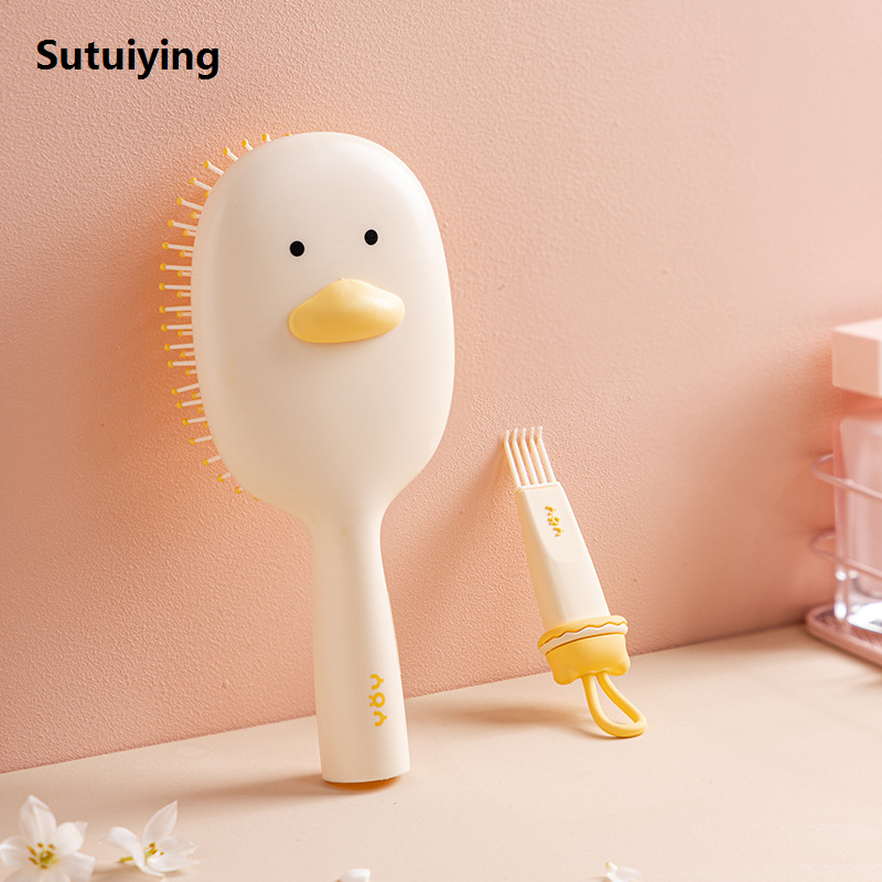 Sutuiying Airbag Comb for Women, Portable Massage Scalp Comb for 【2025 Version】 Long Hair, Anti-Static Fluffy Cushion Comb for Ladies