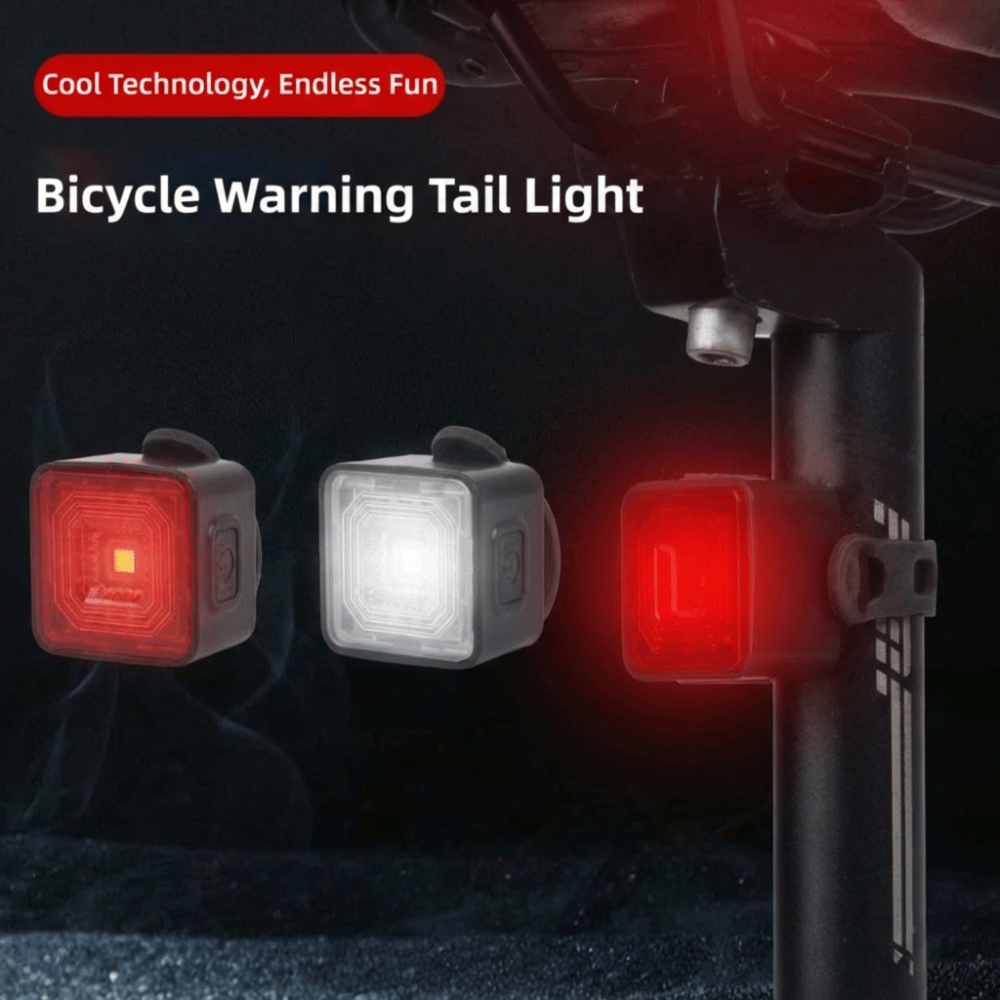 Durable IPX4 Waterproof Bicycle Brake Tail Light Quick Charging High Brightness Bicycle Front Rear Light Long Endurance Cycling Accessories Night Cycling