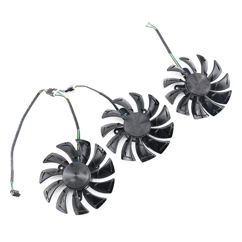 Replace Cooling Fan for GAMING 2070, 2080, 2080Ti AMP Graphics Cards Enhanced Performance 3PCS