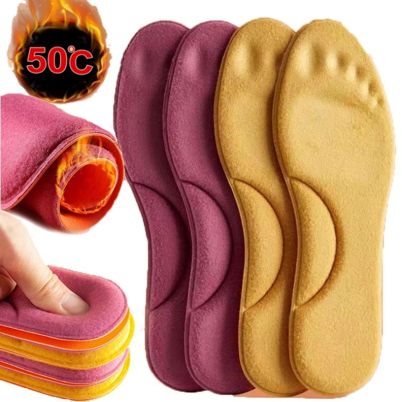 1 Pair Self-Heating Thermal Shoe Insoles for Men Women Durable Warm Arch Support Thermal Pads for Sneakers