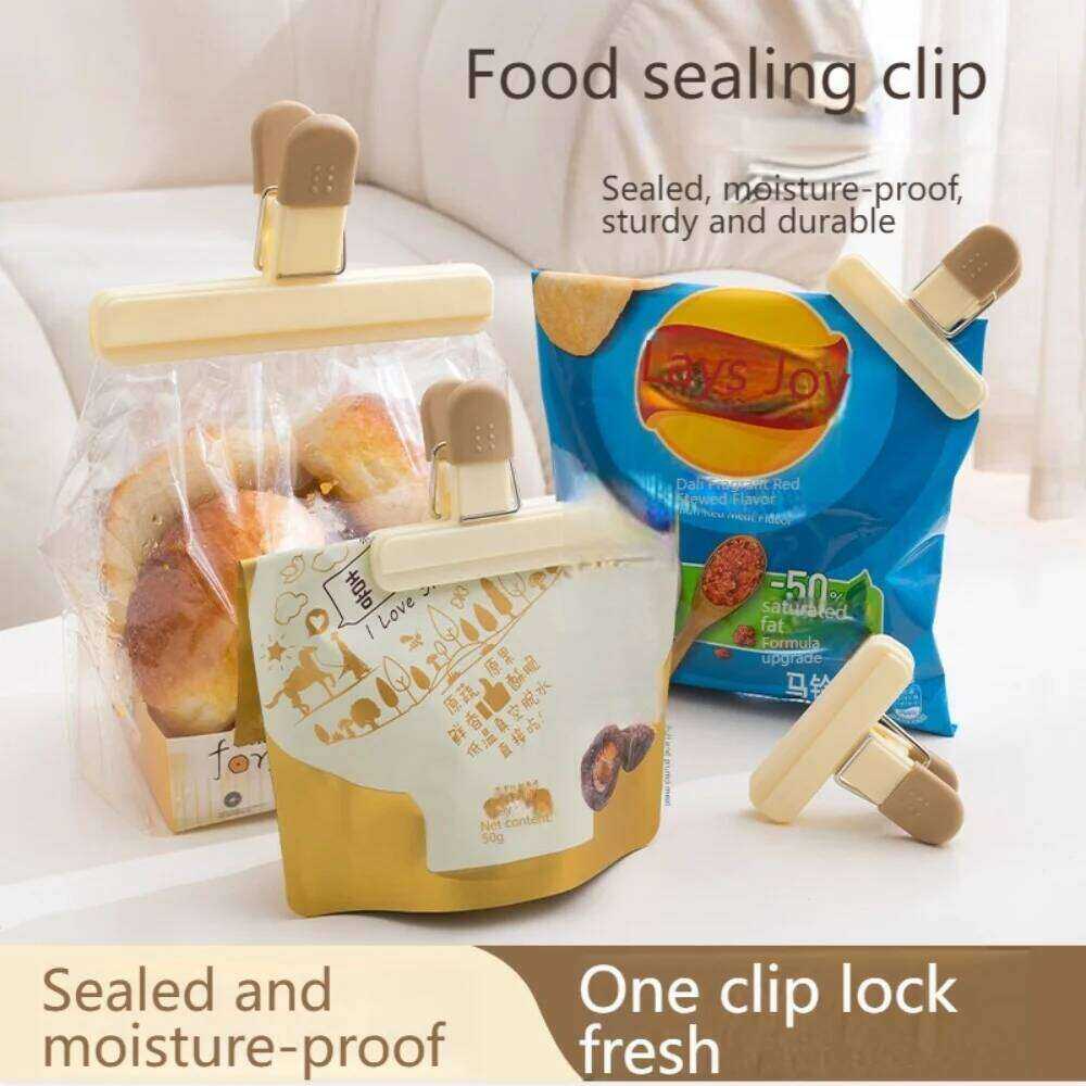 2 Pieces of sealing kitchen moisture-proof plastic snack sealed clip food milk powder tea bag clip, storage c
