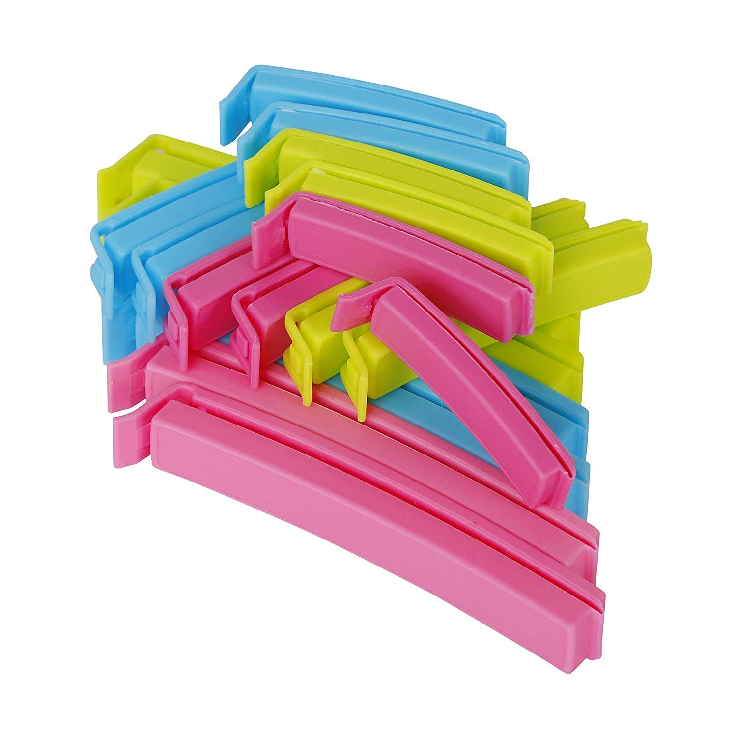 12 Pieces of 3 Different Clip Sizes High Grade BPA Free Plastic Bag Sealing Clips